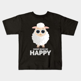 Sheep Make Me Happy Kids T-Shirt